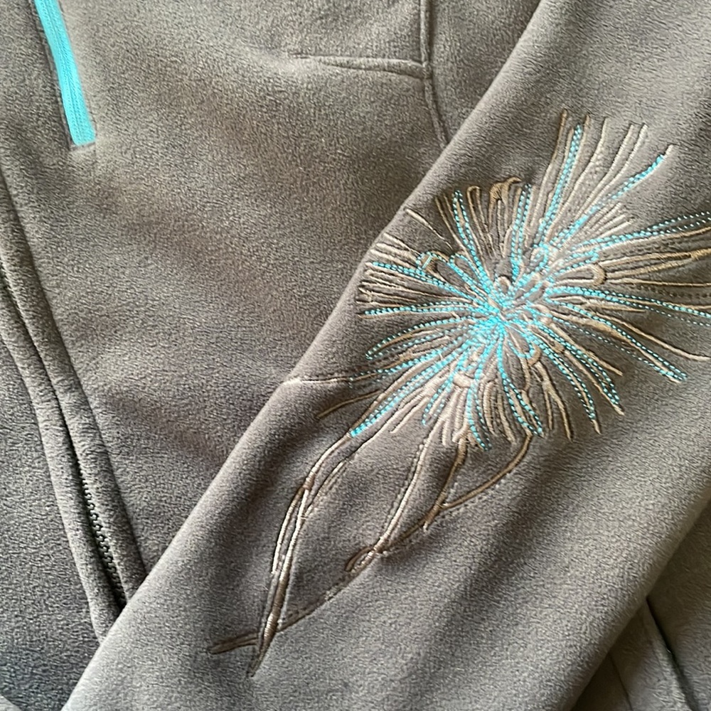 Athleta Long jacket with embroidery